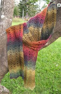 Chevron crochet scarf